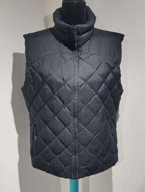 Columbia Women's Quilted Down-Filled Stand Collar Puffer Vest XL Black Gorpcore